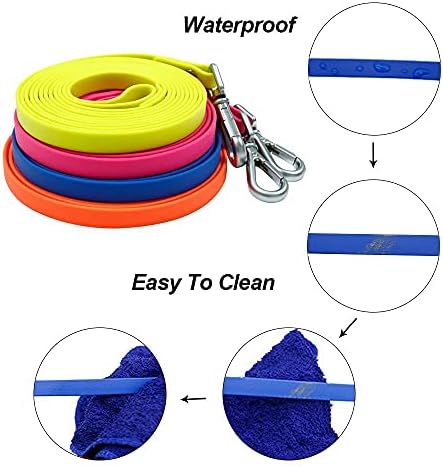Waterproof Long Dog Leash Recall Training Lead 5 10 16 30 50 Foot for Large Medium Small Dogs Outdoor Training Walking Playing and Camping - 3