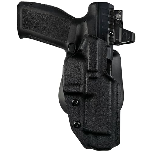 Maxtor Tactical OWB Paddle Holster Fits Canik SFX Rival w/Align Tactical Thumb Rest (Black, Right Handed) Outside The Waistband Carry Gun Holster Kydex American Made OWB with Paddle Attachment