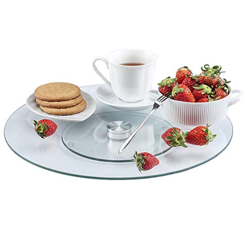 10 inch Tempered Glass Rotating Lazy Susan Turntable Serving Plate