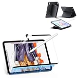 ESR Paper-Feel Magnetic Screen Protector for iPad A16/10th Generation Case, Ultra-Stable Cover with Pencil Holder, Vertical Stand Cover, Flip Series, Black