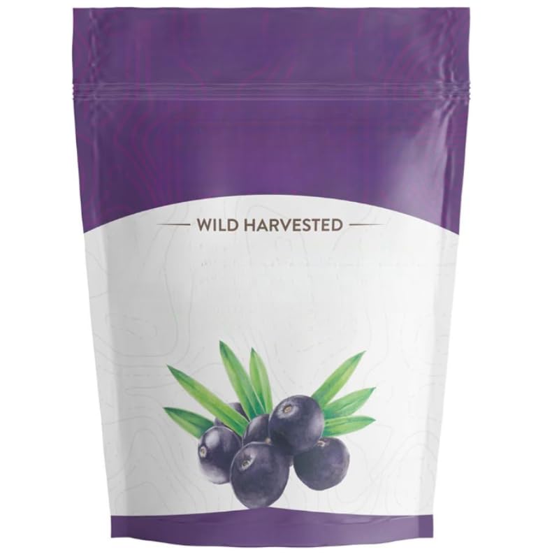Polvo de bayas de acai de primera calidad - Sin azúcar ni aditivos - Excelente sabor para batidos y bebidas - Sin OMG, sin gluten (1 unidad)