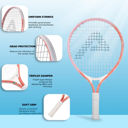 AMA SPORT Raqueta de Tenis Infantil 17" con Pelotas miniatura 2