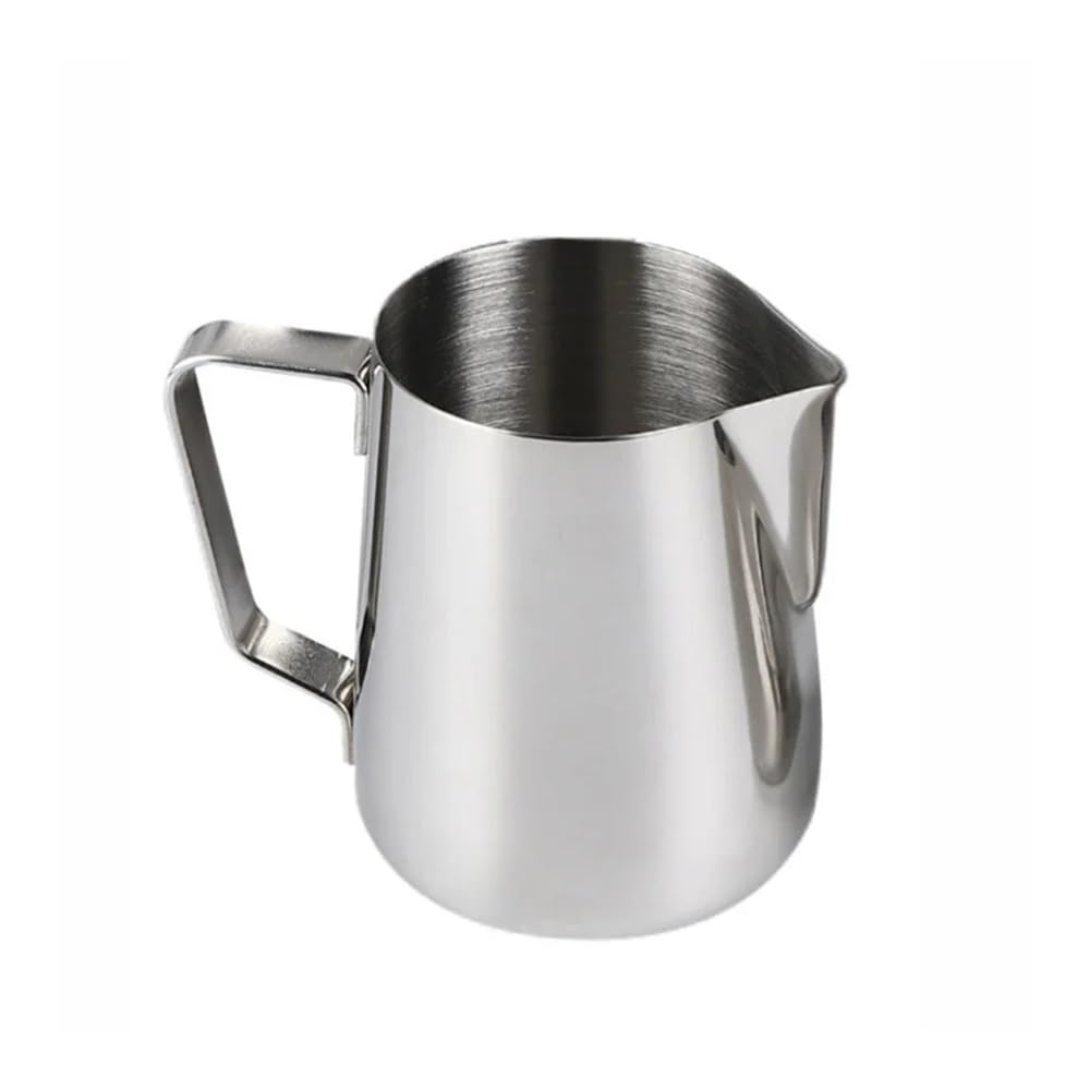 150–600 ml Kaffee-/Milchaufschäumkännchen, Latte Art, Milchaufschäumer, Krug aus Edelstahl, Messbecher, Milchtopf, Kaffeezubehör (600 ml)