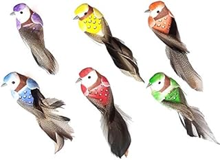ToSSme 6PCS Very Cute Artificial Foam Feather Birds DIY Christmas Tree Ornaments,Crafts Ornament Home Garden Decor