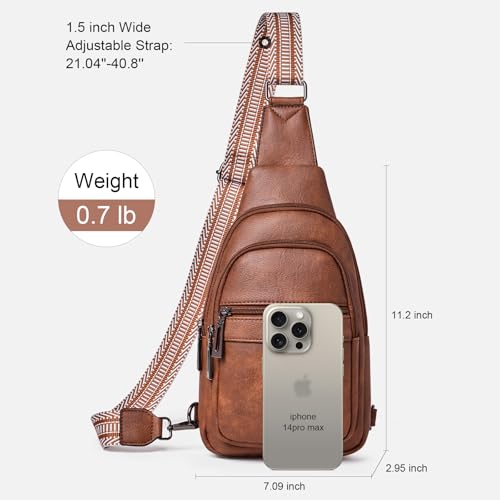 Image of cakang Womens Sling Bag Crossbody Bags for Women Vegan Leather Sling Backpack Daypack Fanny Pack Crossbody Purse Travel