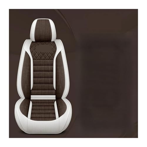 リンカーン アビエーター MKZ マーク MKC MKX MKS ナビゲーター カーアクセサリー対応 ユニバーサル リネン サマー カーシートカバー フルセット(Coffee)
