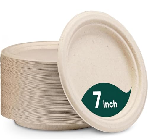 Catálogo para Comprar On-line Platos para pastel - los más vendidos. 46 U Chef 125 Platos Reciclables Elegantes 7 pulgadas Platos de Papel Compostables de Bagazo 100% Ecológicos, Platos Compostables para Fiesta, Postre y Uso Diario Alternativa a...