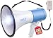 Pyle Portable Compact PA Megaphone Speaker w/ LED Flashlight, Alarm Siren, Adjustable Volume, 50W Handheld Lightweight Bullhorn w/ Detachable Mic, Battery Powered, for Indoor Outdoor Use (PMP51LT)