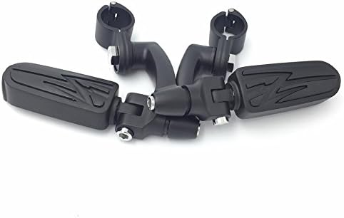 Miniatura 3 de SMT-Kit de montaje de clavijas ajustables color negro, estilo relámpago, reposapiés compatible con H-D Sportster 883 1200 Street Bob Softail CVO