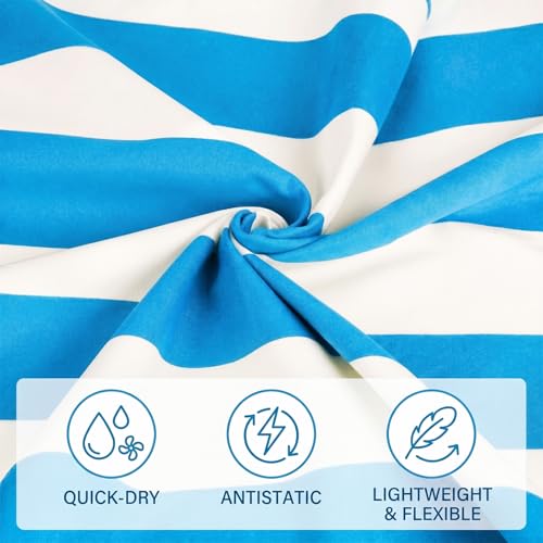 Lewsun Oversized Microfiber Beach Towels for Travel, 71"x35" Large Quick Dry Sand Free Camping Towel for Gym Pool, Soft Absorbent Sports Towel (Blue) — view 2