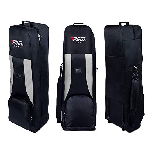 PGM Sac de golf rembourré avec roulettes (noir-gris)