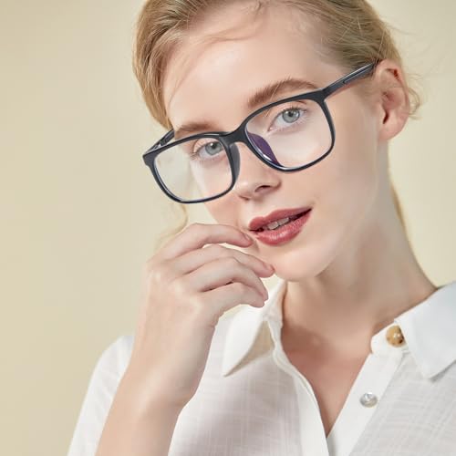 Image of Brigtlaiff Round Blue Light Blocking Glasses for Men Women, Computer Gaming TV Glasses Anti Eyestrain with Metal Frame