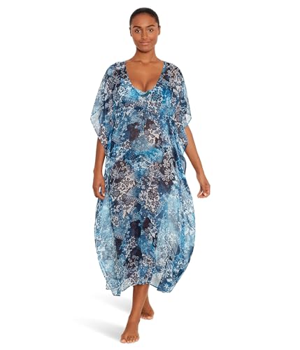 Lauren Ralph Lauren womens Indigo Patchwork Midi Caftan Cover Up