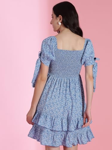 Image of KOTTY Women's Elegant Edge Soft Horizon Multicolored Dress