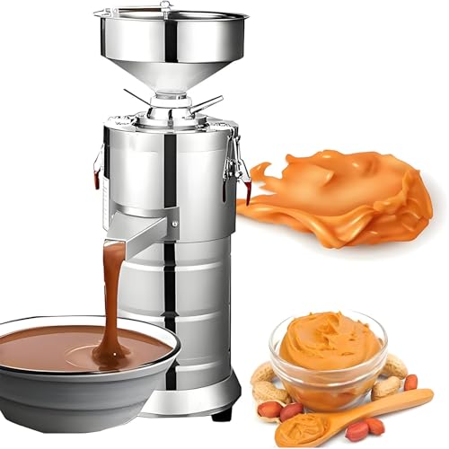 WOTZOV Máquina eléctrica para Hacer Mantequilla de Cacahuete (1100 W), para Uso Comercial, con Potencia Mejorada, para Hacer sésamo, Mantequilla de Cacahuete y Pasta de sésamo,