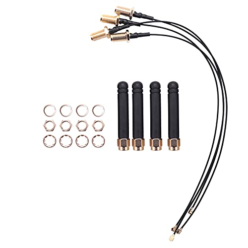 XIAOJUN Antena Lora de 868 a 915 MHz, U.Fl a Sma Conector Pigtail Antena 3Dbi para Módulo WiFi Lora e Internet de las Cosas, 4 unidades