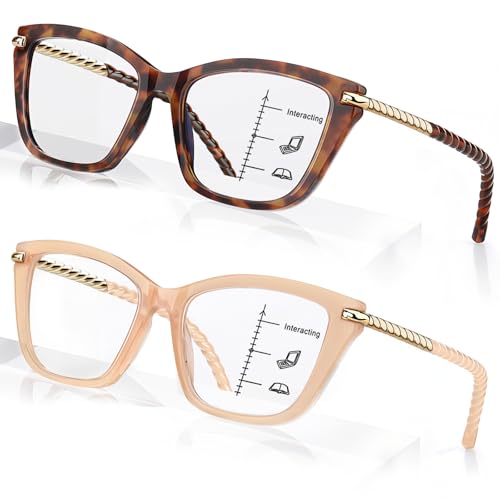 SKYOLUY Progressive Multifocus Cat Eye Glasses