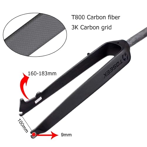Image of BestParts Full Carbon MTB Front Fork 1-1 /8 inch 26 /27.5 /29 inch Rigid Disc Brake