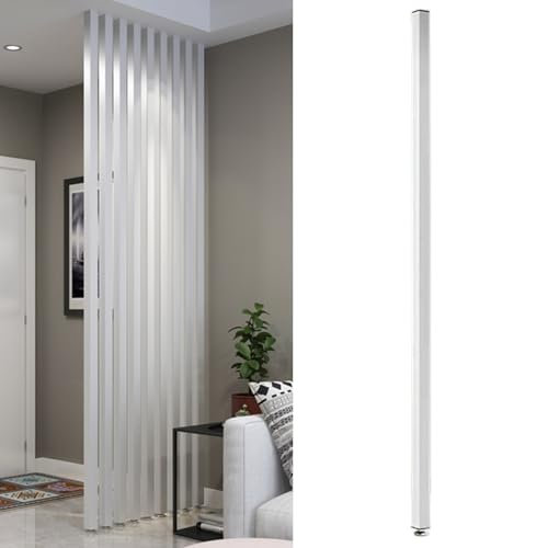 divisorio per ambienti Divisorio per ambienti in alluminio con doghe in metallo dal pavimento al soffitto, divisorio per la privacy, colonna decorativa moderna e semplice per la separazione degli ambi