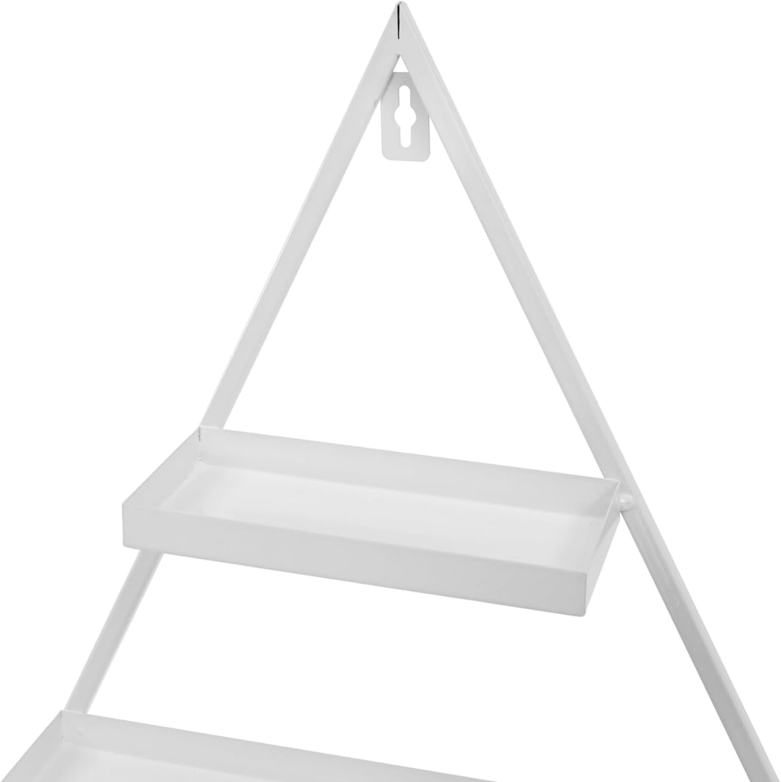Expositor de esmaltes de uñas de 5 Niveles, de Metal, para Pared, con estantes Triangulares flotantes, Ideal para Salones de uñas, Tiendas y hogares (1 Unidad, Color Liso, Paquete de 1)