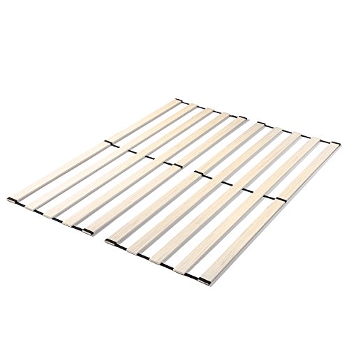 ZINUS Vertical Wood Support Slats for Bed Frame Bunkie Board, Box Spring Replacement, Queen, White