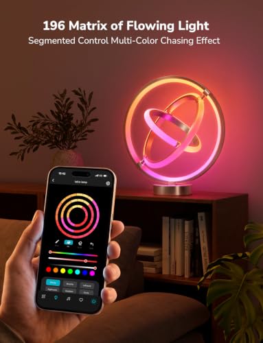 Image of Lepro TB1 AI Smart Table Lamp, RGB+IC Addressable Color Changing Desk Light Alexa Google Home Enable, Music Sync, DIY Endless Scenes, APP Control Cool LED Lamp for Room Decor Ambient Lighting, 2.4 GHz