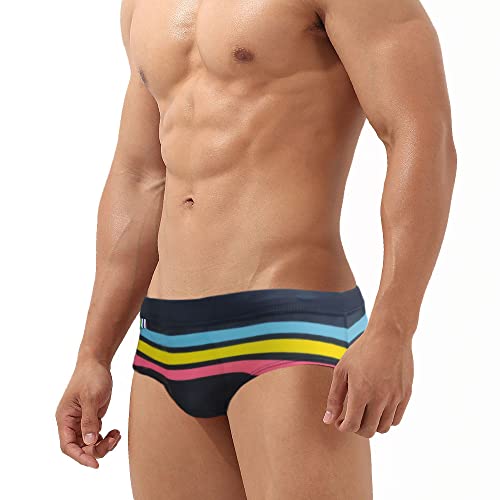 UXH Slip de bain sexy pour homme - Boxer taille basse, noir, Small