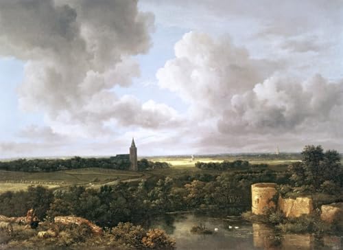 Impression d'affiches d'art haut de gamme Jacob Van Ruisdael Toile