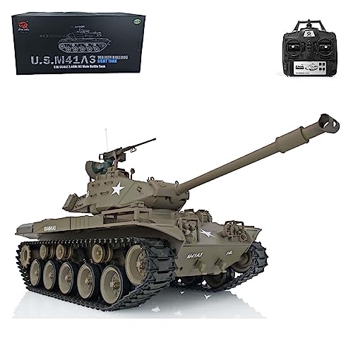 wheelfun Heng Long US in Stock, RTR RC Tank 2.4Ghz 1/16 Scale 7.0 Plastic Walker Bulldog IR Combat...