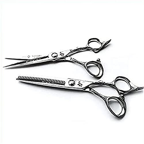 Kamisori Beauty - Diablo II Professional Shear Set - 5.0, 5.5, or 6.0 with 30 Tooth Texturizer - Takefu Cobalt steel (Made in Japan) (5.5 Set)