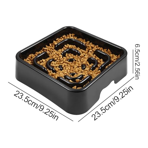 Slow Feeding Dog Bowl, Food Grade Slow Eating Bowl, 23.5/23.5/6.5 inches, Safe Pet Feeder, Gulping Design for Fast Eaters, Improves Digestion and Prevents Choking (Multicolor) – Image 3