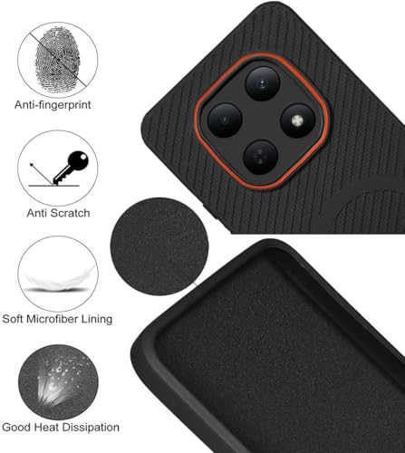 Image of Back Cover Case Compatible with for Redmi Note 15 5G | Poco M8 5G Shockproof Military Grade Protection | Micro-Fibre Cloth On Inner Side | Anti-Slip Grip for Redmi Note 15 5G| Poco M8 5G