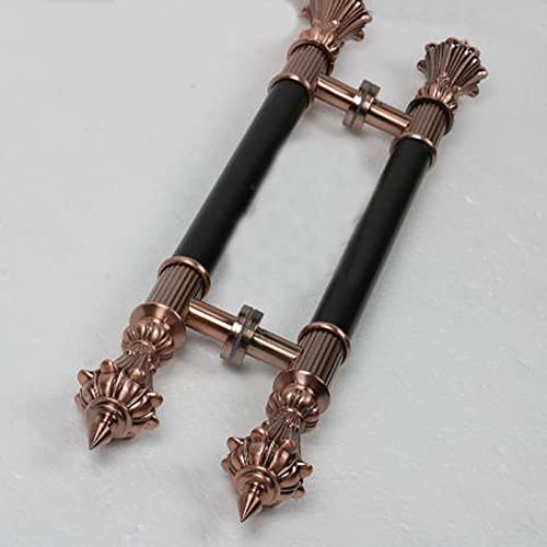 Poignée de porte double face en acier inoxydable noir 150 cm