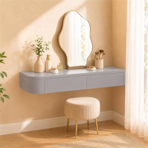 Floating Makeup Vanity Desk, Wall Mounted Vanity Table, Makeup Table