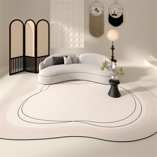 Tapis moderne géométrique abstrait pour un salon chic et design