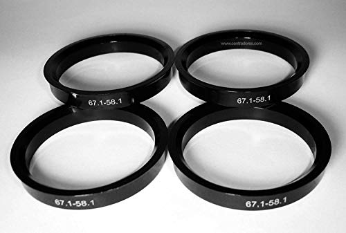 Centradores 4 LLANTA 67.1-58.1 Aros para Llantas DE Aluminio ARCASTING ASA ATP AXE BSA BWA CMS DBV DIAL DXS Drag Wheels EKKEN FONDMETAL Fox GMP Gulf Hirst INFINY Imola KEI MAK PLW Racer Cover