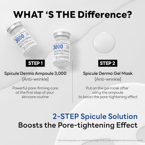 Image of Mediheal Collagen Spicule 3000ppm Intensive Serum - Micro Needle Serum for Pore Care, Soothing & Skin Texture Improvement, 2-Step,Collagen Spicule Ampoule and Gel Mask Set,Skin Booster,10pcs