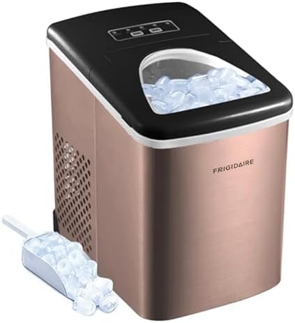 Frigidaire EFIC117-SSCOPPER-COM Stainless Steel Ice Maker, 26lb per Day, Copper Stainless