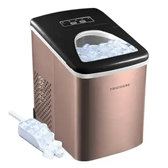 Frigidaire EFIC117-SSCOPPER-COM Stainless Steel Ice Maker, 26lb per Day, Copper Stainless