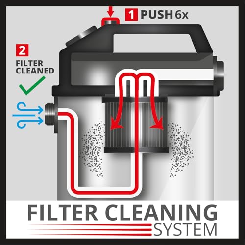Einhell Nass-Trockensauger TE-VC 2230 SACL (1.400 W, 220 mbar, 8m Aktionsradius, HEPA-Faltenfilter...