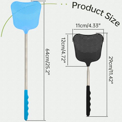 image for Bonsicoky 3 Pack Fly Swatters Set - Plastic Fly Swatters Heavy Duty - 