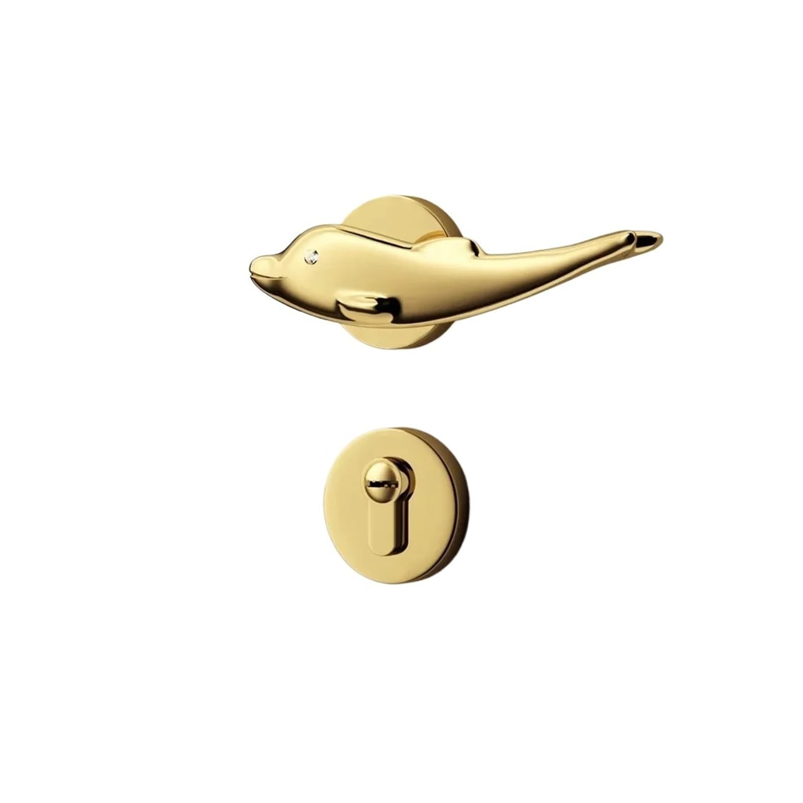 BSAXITHZB Golden Door Lock Cute Handle Silent Home Safety