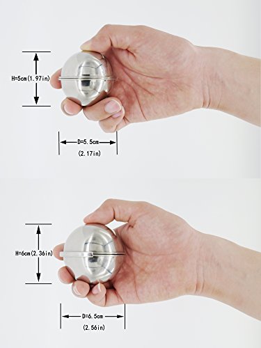 Littlefun 304 Stainless Steel Bath Bomb Mold With 2 Sizes 4 Sets 8 Pieces Hemispheres For Making Your Diy Craft Soap ✮Unique Design Latch For Large Mold ✮ Mix Your Own Recipes ✮ Free 2 Gift Bags #TOP5