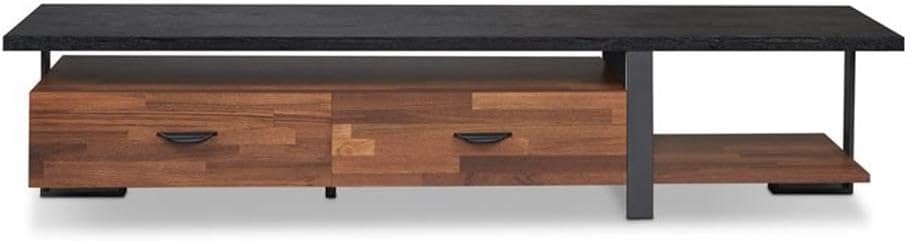 Acme Elling TV Stand - 91235 - Walnut & Black