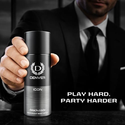 Image of Denver Black Code Icon & Original - 150 ML Each, Pack of 2| Deodorant For Man