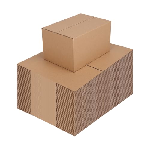 Image of 7x5x4 Shipping Boxes Set of 40, Brown Kraft Corrugated Cardboard Boxes Mailers for Small Bussiness Packaging