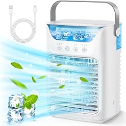 Buy New Portable Air Conditioner Air Cooler Humidifier with Water Tank, Cold Fog, and Automatic Timing for Home Office Rooms – Gegong