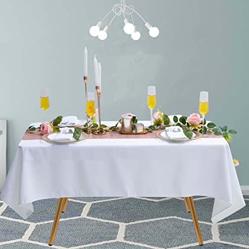 TCBESTO 12 Pack Rose Gold Sequin Table Runner 12 x 72 Inch, High Density Sparkly Glitter Table Runners for Wedding Reception, Birthday Party, Baby Shower, Shimmering Pink Decor by TCBESTO - Image 9