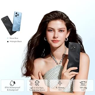 Blackview WAVE 9C Smart Android Phone,4G Sim-Free & Unlocked Mobile Phones, 12GB+64GB/2TB, Android 15 Phone 13MP+8MP AI Camera, 5000mAh/10W, Fingerprint/Eye Comfort Mode, 5G WiFi/GPS/OTG Smartphone