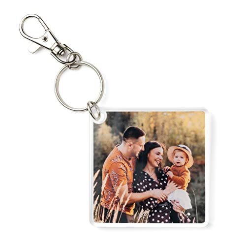Wanapix | Llavero Cuadrado Personalizado Metacrilato | Llavero Personalizable con Fotos y Texto | Forma Cuadrada | Personalizable 1 Cara | 6 x 6 cm